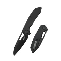 Nóż składany Kubey Vagrant Black G10, Blackwashed 14C28N by Maksim Tkachuk (KU291-1F)