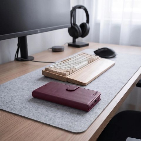 Etui Tech-Protect Wallet na Xiaomi Redmi Note 17 Pro Max 5G - burgundowe