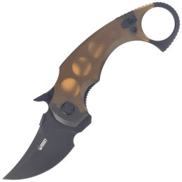 Nóż składany Kubey Jaw Pikal Yellow Ultem, Blackwashed 14C28N by MUZI Design (KU440E)