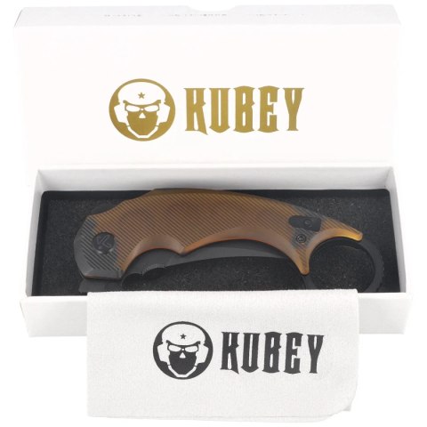Nóż składany Kubey Jaw Pikal Yellow Ultem, Blackwashed 14C28N by MUZI Design (KU440E)