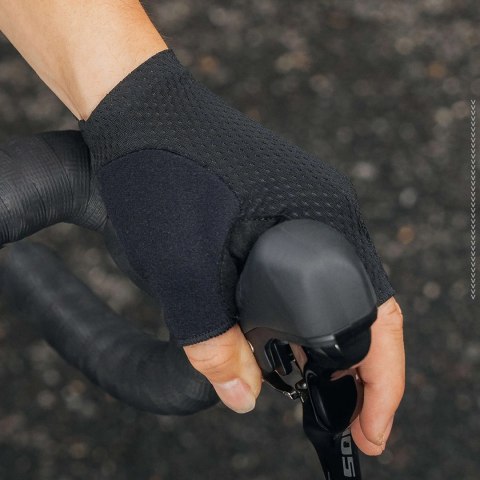 Rękawiczki rowerowe Rockbros TLS004 ROAD TO SKY krótkie amortyzujące M - czarne
