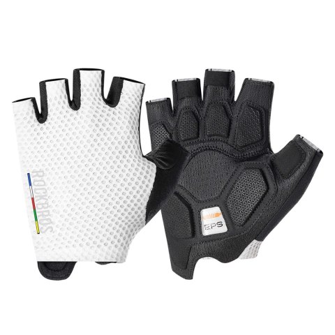 Rękawiczki rowerowe Rockbros TLS004 ROAD TO SKY krótkie amortyzujące S - białe