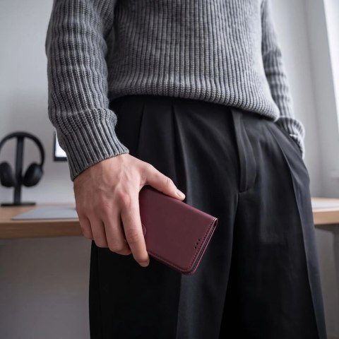 Etui Tech-Protect Wallet na Xiaomi Redmi Note 17 Pro 5G - burgundowe