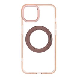 Etui na iPhone 14 Frame Circle Stand zgodne z MagSafe złote