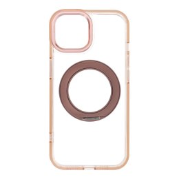 Etui na iPhone 15 Frame Circle Stand zgodne z MagSafe złote