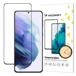 Wozinsky super wytrzymałe szkło hartowane Full Glue na cały ekran z ramką Case Friendly Samsung Galaxy S21 5G czarny - OUTLET