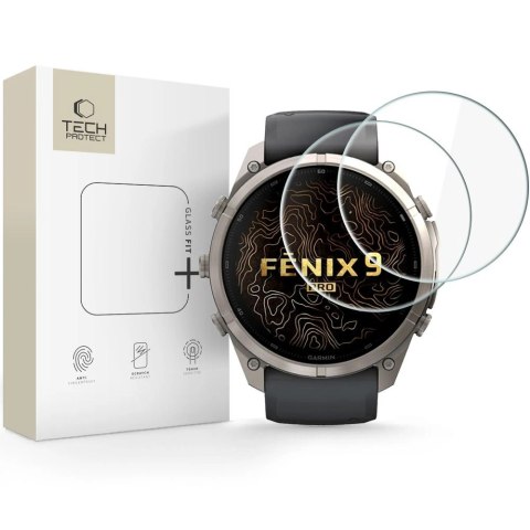 Szkło hartowane Tech-Protect Glass Fit+ 2-Pack na Garmin Fenix 9 Pro 51 mm
