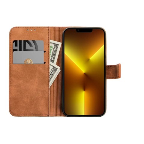 Etui z klapką na Honor 600 PRO Tender Book brązowe