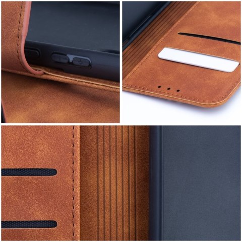 Etui z klapką na Honor 600 PRO Tender Book brązowe