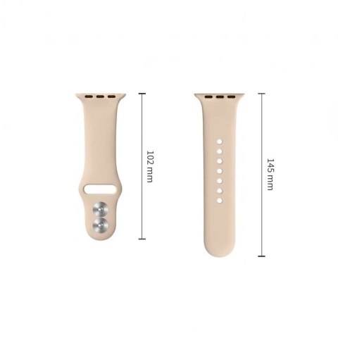 Pasek Tech-Protect Silicone na Apple Watch 44 / 45 / 46 / 49 mm - beżowy