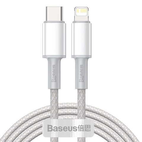 Kabel Baseus CATLGD-A02 Lightning - USB-C PD 20W 480Mb/s 2m - biały - OUTLET
