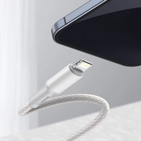 Kabel Baseus CATLGD-A02 Lightning - USB-C PD 20W 480Mb/s 2m - biały - OUTLET