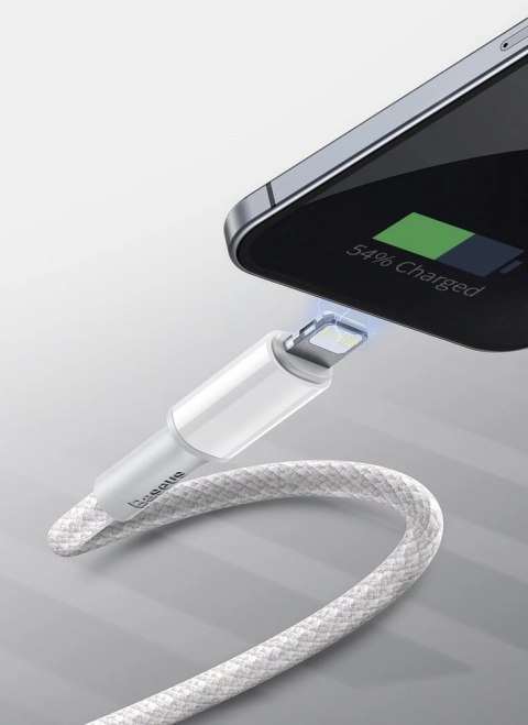 Kabel Baseus CATLGD-A02 Lightning - USB-C PD 20W 480Mb/s 2m - biały - OUTLET