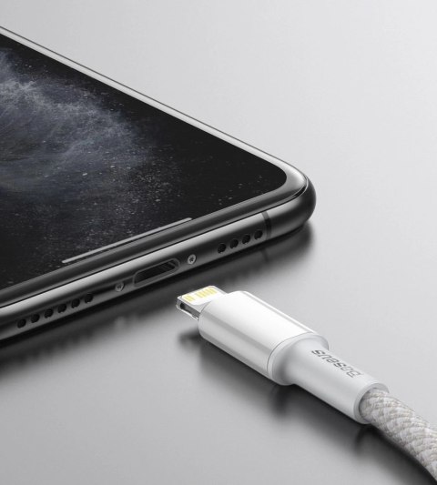 Kabel Baseus CATLGD-A02 Lightning - USB-C PD 20W 480Mb/s 2m - biały - OUTLET