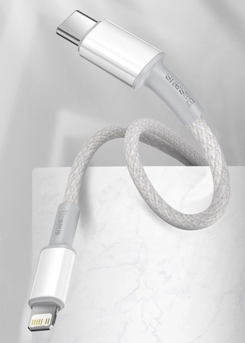 Kabel Baseus CATLGD-A02 Lightning - USB-C PD 20W 480Mb/s 2m - biały - OUTLET