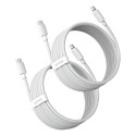 Kabel Baseus Simple Wisdom Lightning / USB-C 20W 1.5 m 2 szt. - biały - OUTLET