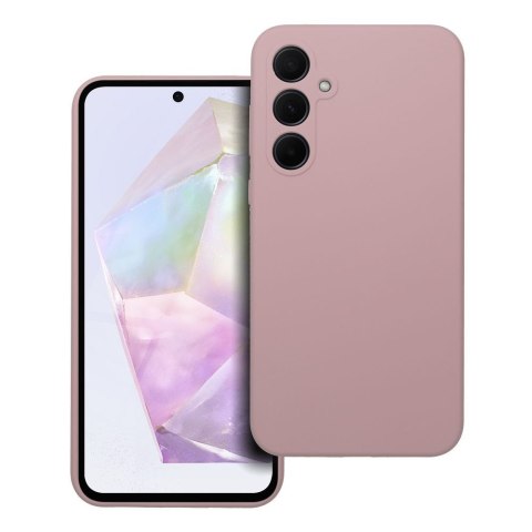 Futerał SILICONE 2mm do SAMSUNG A35 5G pudrowy róż