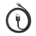 Kabel USB do Micro USB Baseus Cafule 2.4A 1m (szaro-czarny)