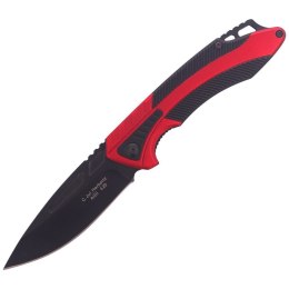 Nóż składany Herbertz Solingen Black / Red Aluminium, Black Blade (576812)
