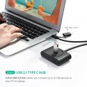 HUB USB 3.0 + USB-C 3.1 UGREEN 4-portowy, OTG 	CR113 (czarny)