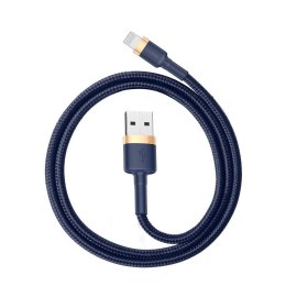 Kabel USB Lightning Baseus Cafule 2.4A 1m (złoto-granatowy)