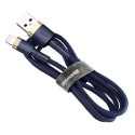 Kabel USB Lightning Baseus Cafule 2.4A 1m (złoto-granatowy)