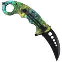 Nóż składany karambit Herbertz CJH Snake Design, Black Blade