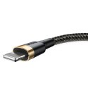 Kabel USB Lightning Baseus Cafule 1.5A 2m (złoto-czarny)