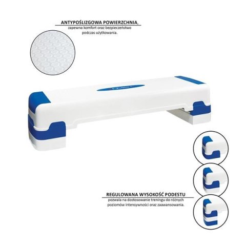 Step do aerobiku HMS AS005 wysokość: 15/20/25 cm