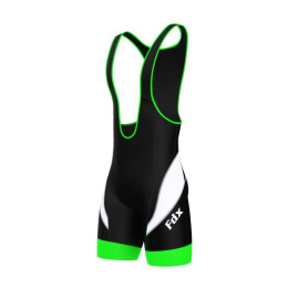 Spodenki rowerowe FDX Performance Bib Shorts | czarno biało zielone ROZM.XL