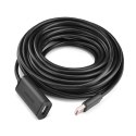 Kabel przedłużający USB 2.0 UGREEN US121, aktywny, 10m (czarny)