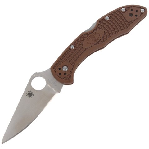 Nóż Spyderco Delica 4 FRN Brown Flat Ground Plain (C11FPBN)