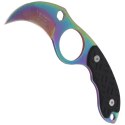 Nóż na szyję Herbertz Solingen Neck Knife Black G10, Rainbow Stonewashed (572904)