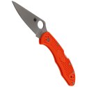 Nóż Spyderco Delica 4 FRN Orange Flat Ground Plain (C11FPOR)