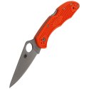 Nóż Spyderco Delica 4 FRN Orange Flat Ground Plain (C11FPOR)