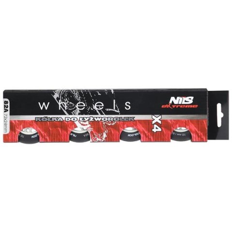 PU 72x24 82A CZARNE MATOWE KÓŁKA (4 szt.) NILS EXTREME