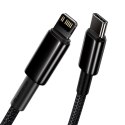 Kabel USB-C do Lightning Baseus Tungsten Gold, 20W, 5A, PD, 1m (czarny)