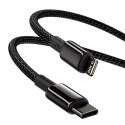 Kabel USB-C do Lightning Baseus Tungsten Gold, 20W, 5A, PD, 1m (czarny)