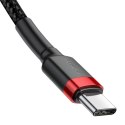 Kabel USB-C do USB-C PD Baseus Cafule PD 2.0 QC 3.0 60W 2m (czarno-czerwony)