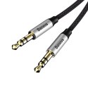 Kabel audio mini jack 3,5mm AUX Baseus Yiven 1,5m (czarno-srebrny)