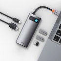 Hub 5w1 Baseus Metal Gleam Series, USB-C do 3x USB 3.0 + HDMI + USB-C PD