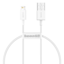 Kabel USB do Lightning Baseus Superior Series, 2.4A, 0.25m (biały)