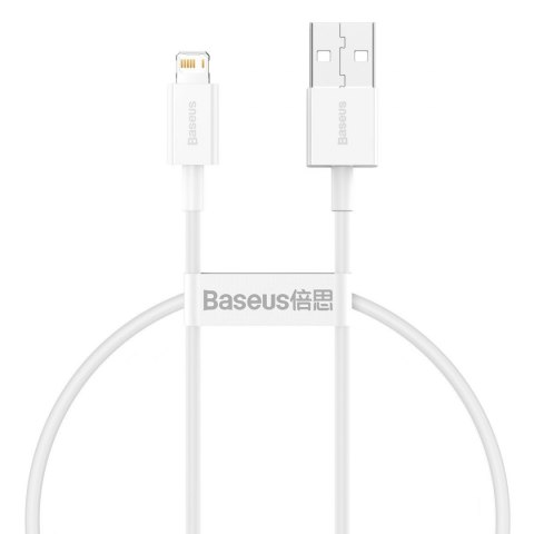 Kabel USB do Lightning Baseus Superior Series, 2.4A, 0.25m (biały)