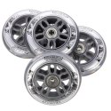 PU 90x24 82A PRZEZROCZYSTE (4 szt.) + ABEC-7 CHROME (8 szt.) ZESTAW NILS EXTREME