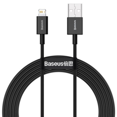 Kabel USB do Lightning Baseus Superior Series, 2.4A, 1m (czarny)