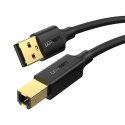 UGREEN US135 Kabel USB 2.0 A-B do drukarki, pozłacany, 3m (czarny)