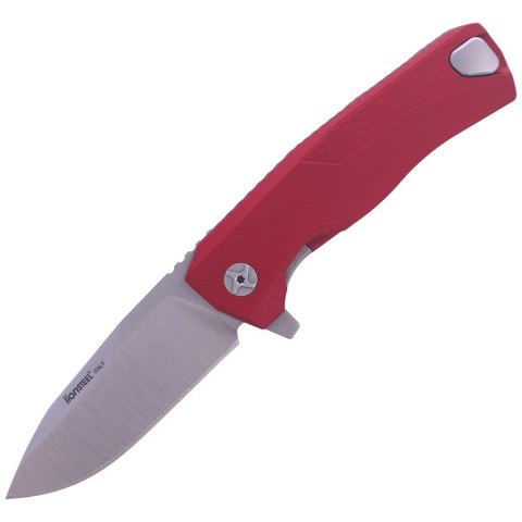 Nóż składany LionSteel ROK Red Aluminium, Satin M390