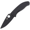 Nóż Spyderco Tenacious G-10 Black / Black Blade Plain (C122GBBKP)