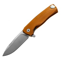 Nóż składany LionSteel ROK Orange Aluminium, Satin M390 by Molletta (ROK A OS)