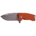 Nóż składany LionSteel ROK Orange Aluminium, Satin M390 by Molletta (ROK A OS)